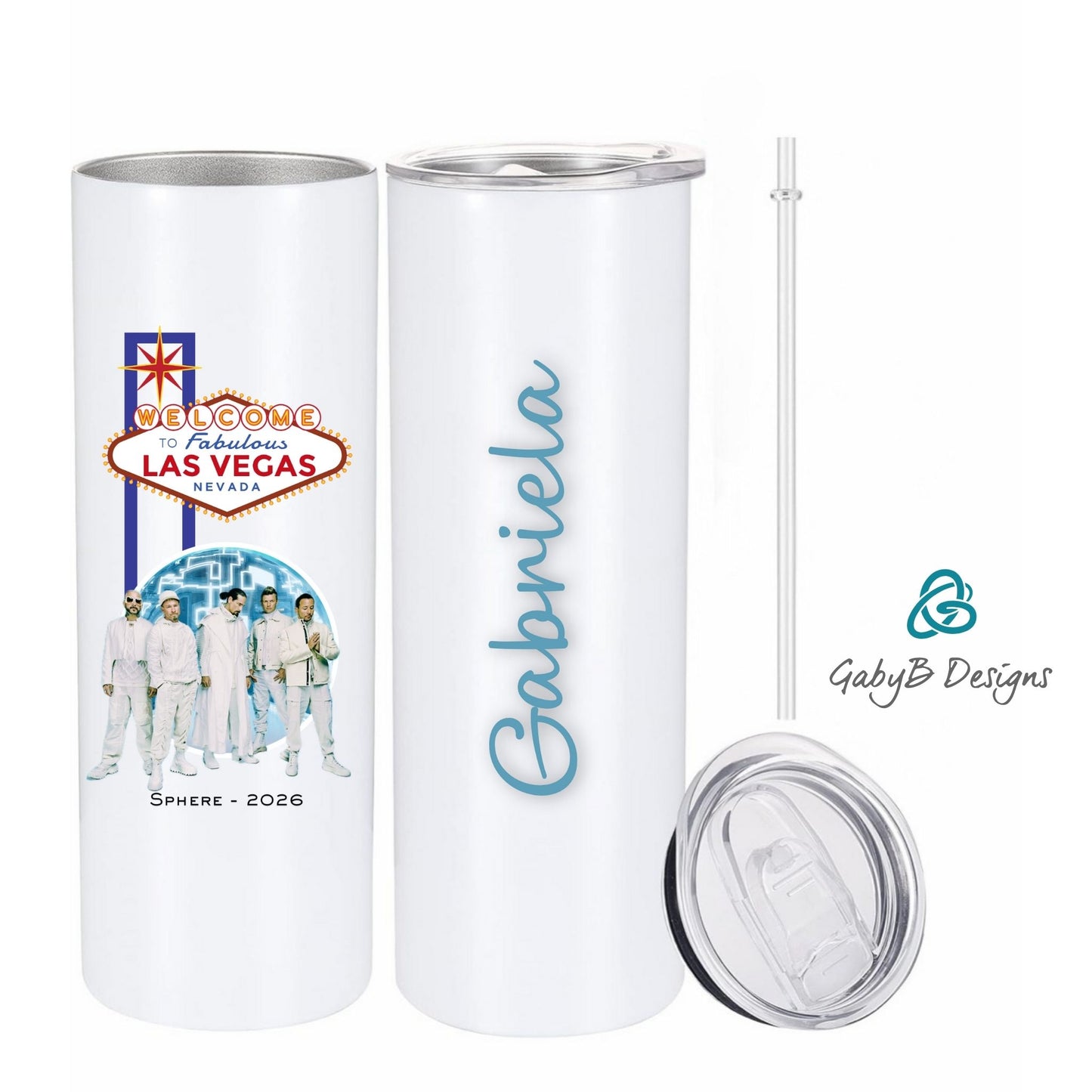 Backstreet Boys Sphere Tour Skinny Tumbler 2025/2026 – Personalized Name – 20oz Insulated