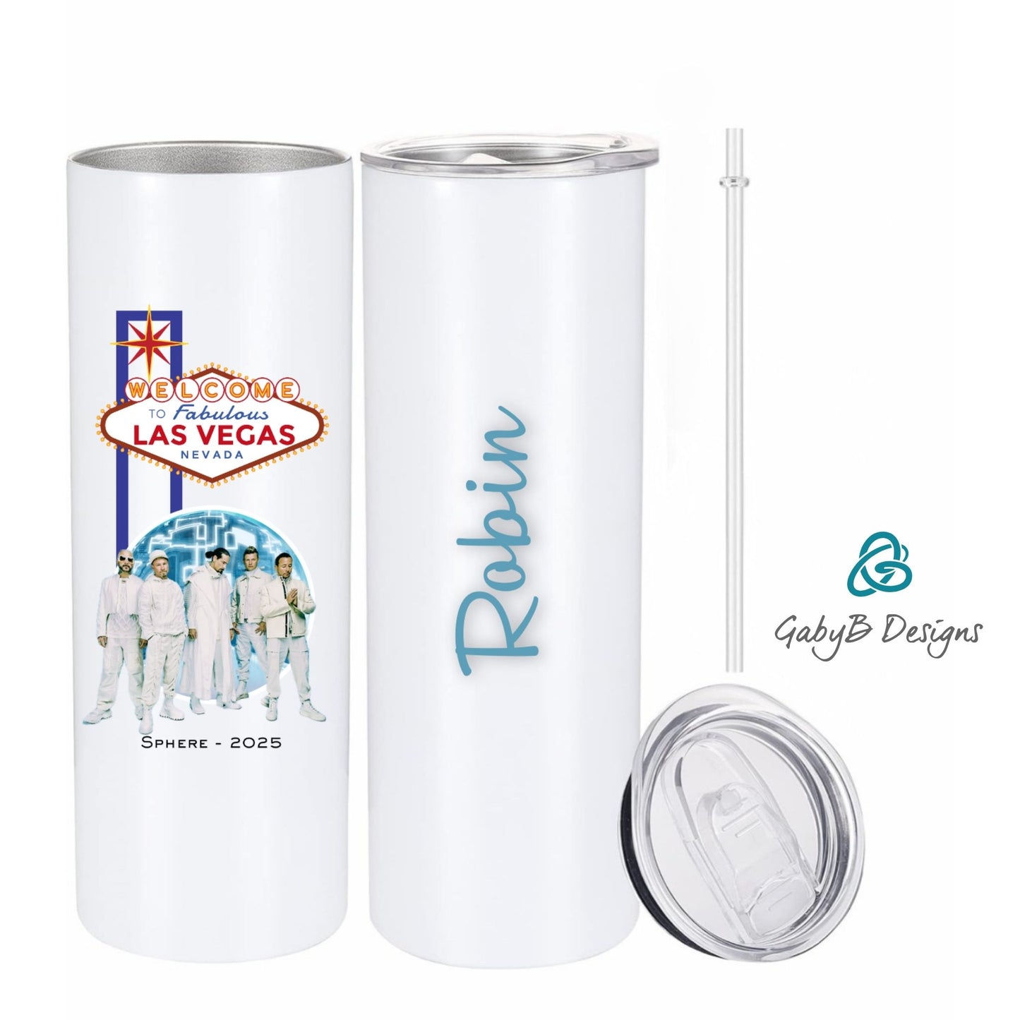 Backstreet Boys Sphere Tour Skinny Tumbler 2025/2026 – Personalized Name – 20oz Insulated