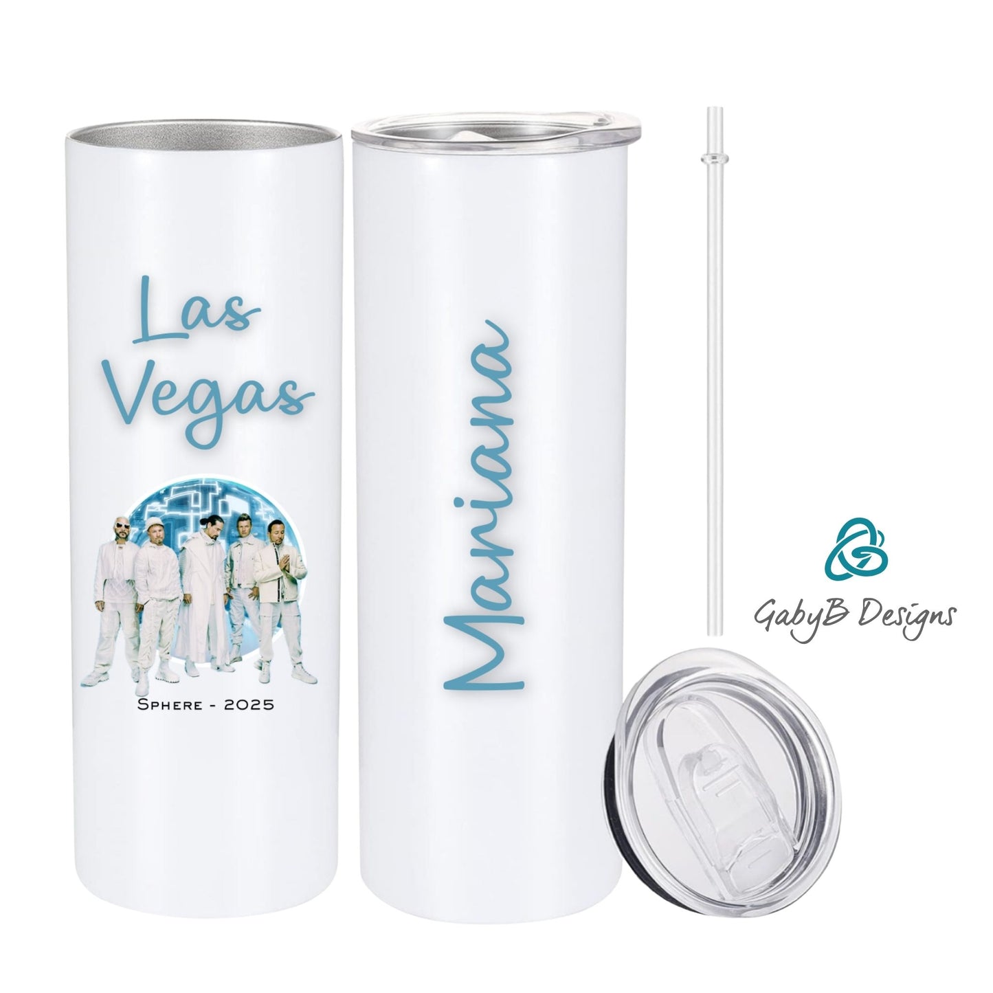 Backstreet Boys Sphere Tour Skinny Tumbler 2025/2026 – Personalized Name – 20oz Insulated