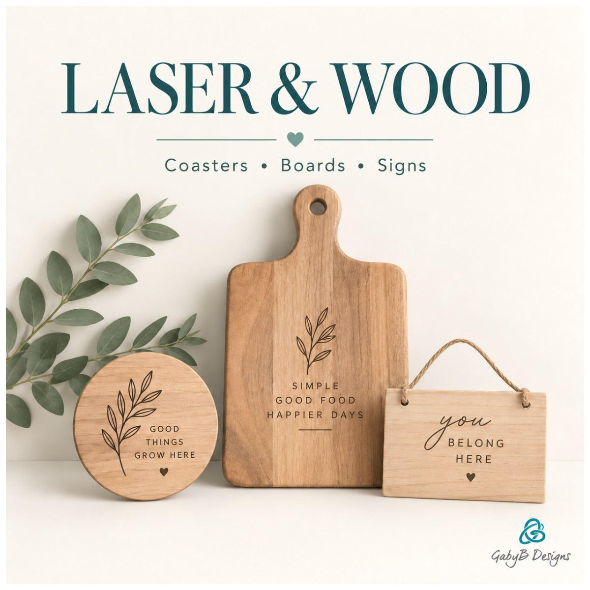 Laser and Wood Creations collection by Gaby B Designs
