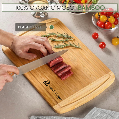 Personalized Engraved Cutting Board & Knife Set – Custom Bamboo Wedding, Housewarming & Kitchen Gift