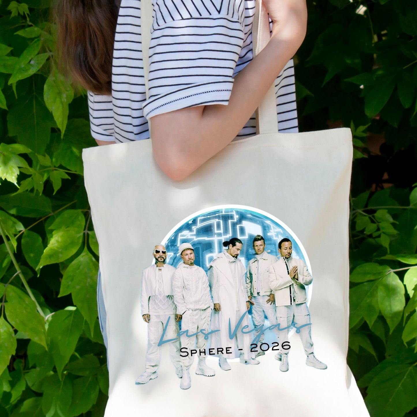 Backstreet Boys Sphere Tour Tote Bag – Personalized Name or City on Back (2025/2026)