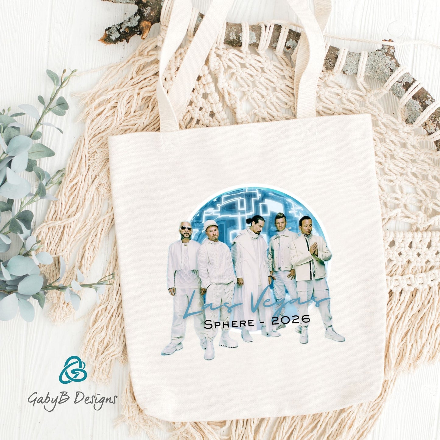Backstreet Boys Sphere Tour Tote Bag – Personalized Name or City on Back (2025/2026)