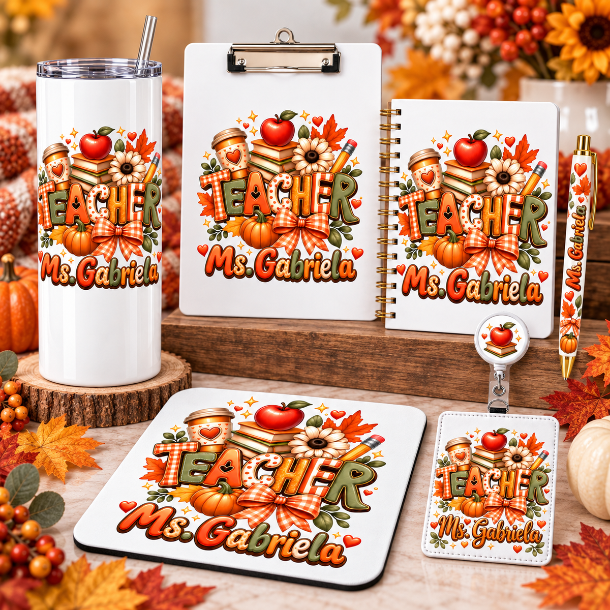 Build your own personalized Autumn Teacher gift bundle