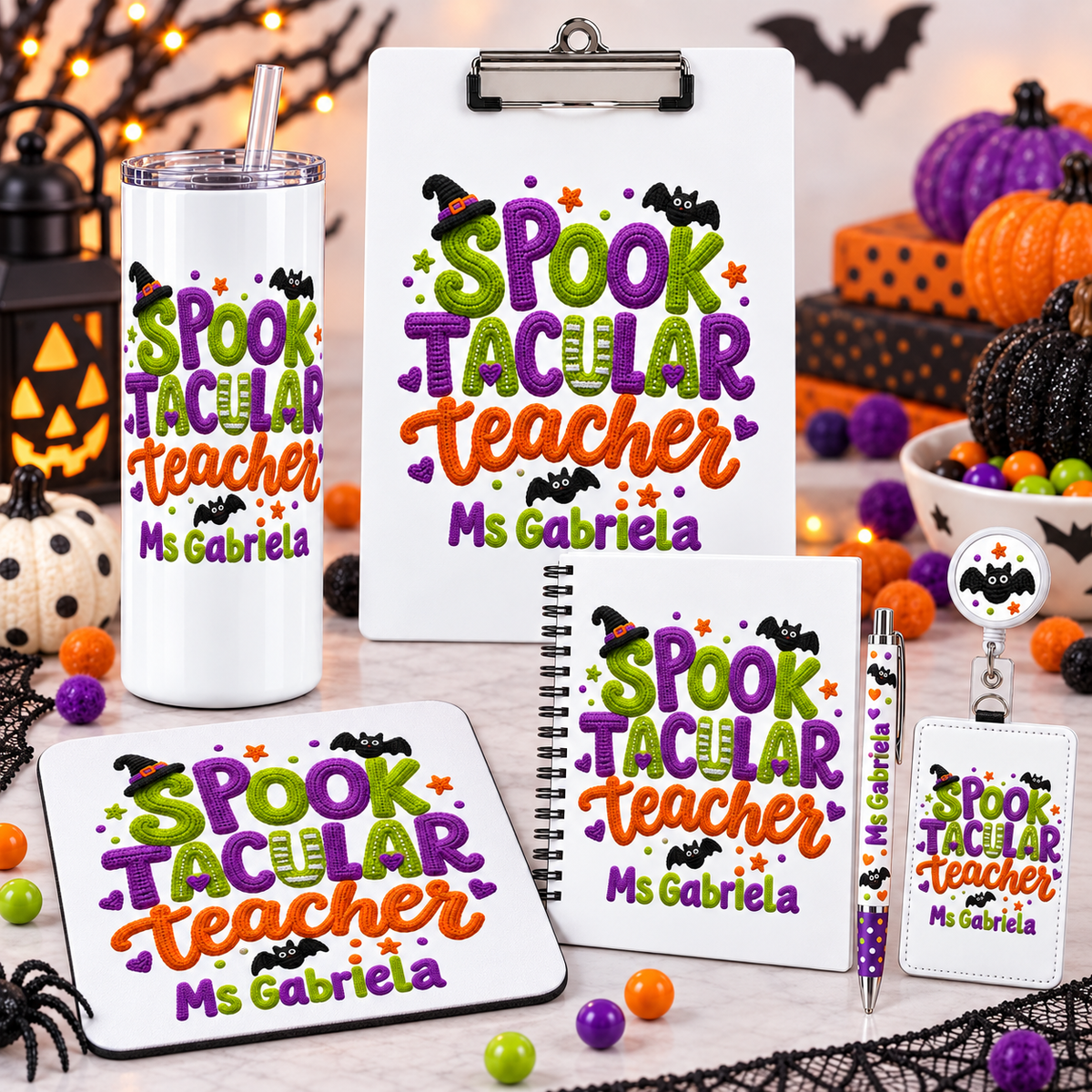 Build your own personalized Spooktacular Teacher gift bundle