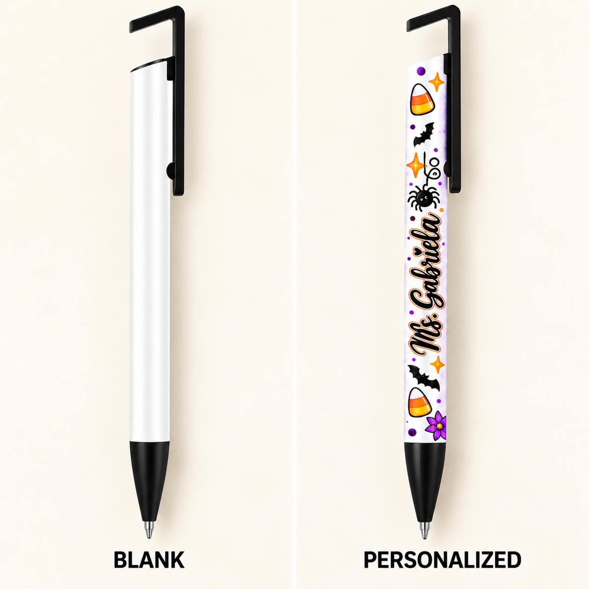 Actual pen blank versus personalized pen